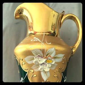 Antique GREEN tre fuochi Murano glass